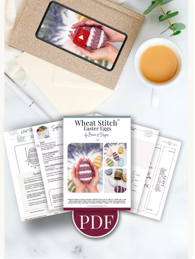 Wheat Stitch™ Easter Crochet Pattern Trio Bundle PDF