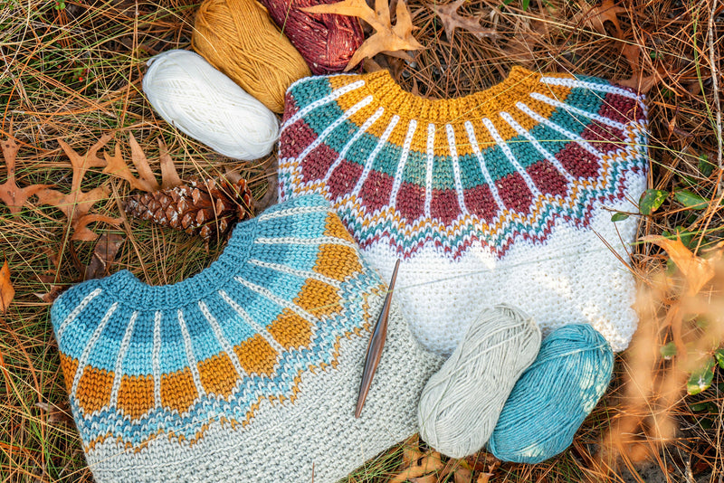 CROCHET PATTERN + VIDEO Traveler Fair Isle Crochet Sweater, xs to 5x sizes, Pullover Crochet Colorwork Pattern, Video Tutorial Incl.