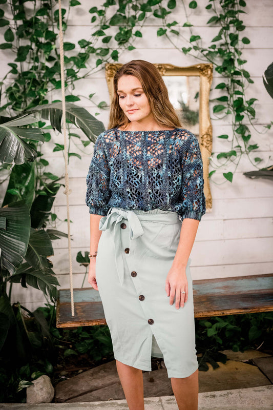 CROCHET PATTERN + VIDEO Key Largo Crochet Top Pattern, Size X-Small to 5x Crochet Pattern, Spring & Summer Women's Wear Fashion