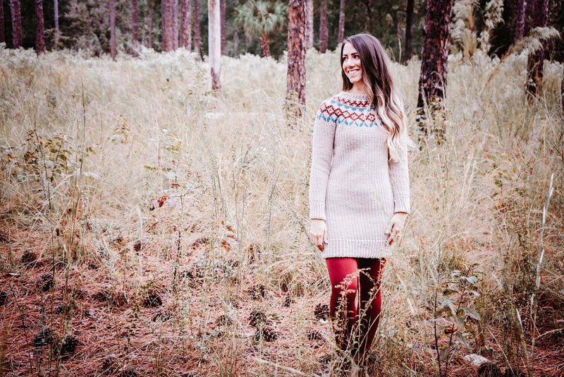 CROCHET PATTERN + VIDEO Arizona Fair Isle Crochet Sweater Dress, xs-5x sizes, Pullover Crochet Colorwork Pattern, Video Tutorial Incl.