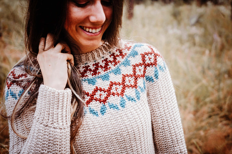 CROCHET PATTERN + VIDEO Arizona Fair Isle Crochet Sweater Dress, xs-5x sizes, Pullover Crochet Colorwork Pattern, Video Tutorial Incl.