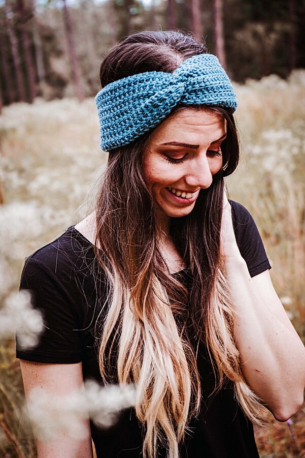 CROCHET PATTERN + VIDEO Easy Crochet Headband Earwarmer Pattern Easy Adjustable Sizing With Video Tutorial Headband Pattern Crochet Pattern
