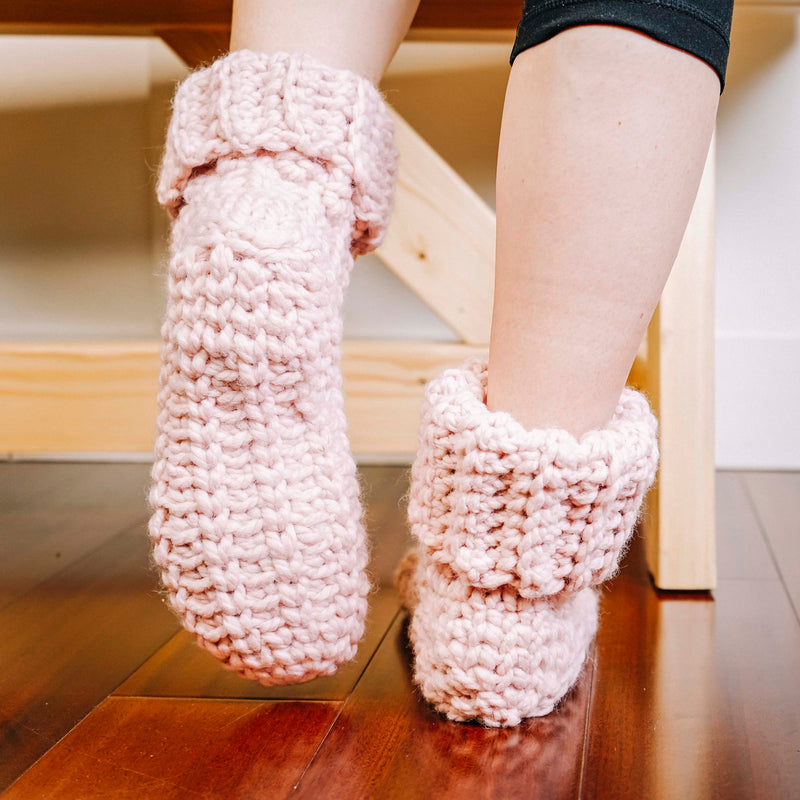 CROCHET PATTERN + VIDEO How To Crochet Bulky Socks. Quick & Easy Crochet Pattern, Instant Pdf Download. Easy Crochet Slipper Socks.