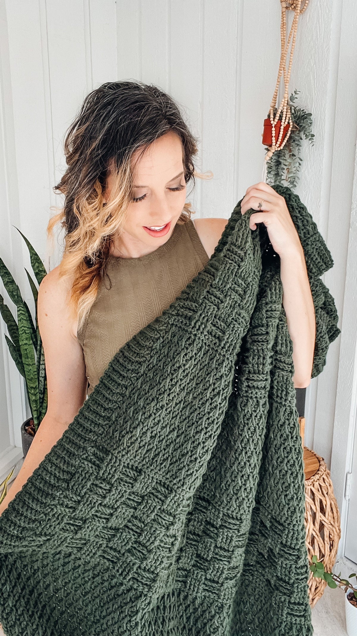 CROCHET PATTERN + VIDEO Totally Textured Crochet Blanket Pattern, Instant Pdf Download, 16 Size Options with Video Tutorial