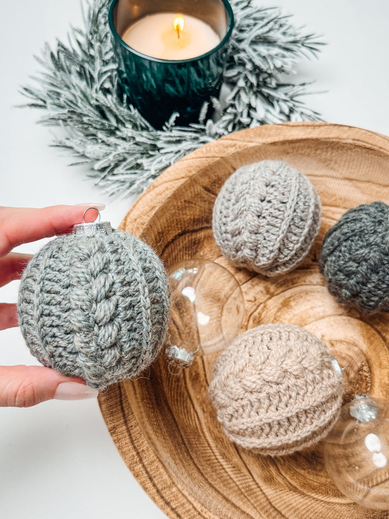 CROCHET PATTERN + VIDEO Autumn Wheat Bauble Ornament Crochet Pattern + Any Size Yarn Guide - Easy & Beginner Friendly Crocheted Flat