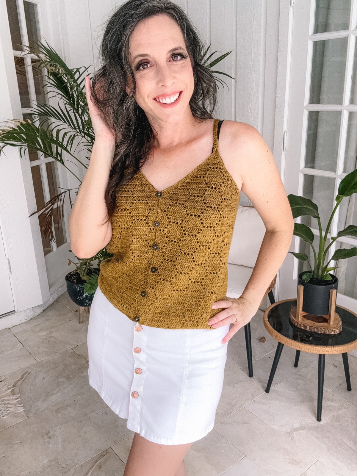 CROCHET PATTERN Honeycomb Crochet Tank Top Pattern, Size Small to 3x Crochet Pattern, Spring & Summer Women's Wear Fashion