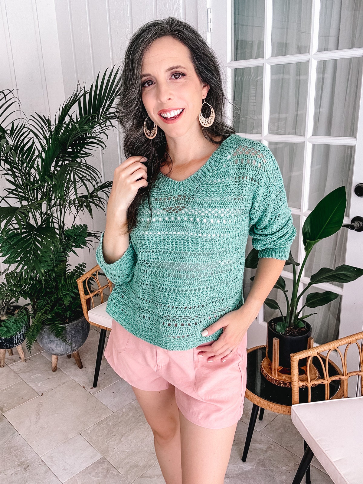 CROCHET PATTERN + VIDEO Sagebrush Lindy Chain Crochet Sweater Pattern, Size X-S to 5x Crochet Pattern, Spring & Summer Women's Wear Fashion