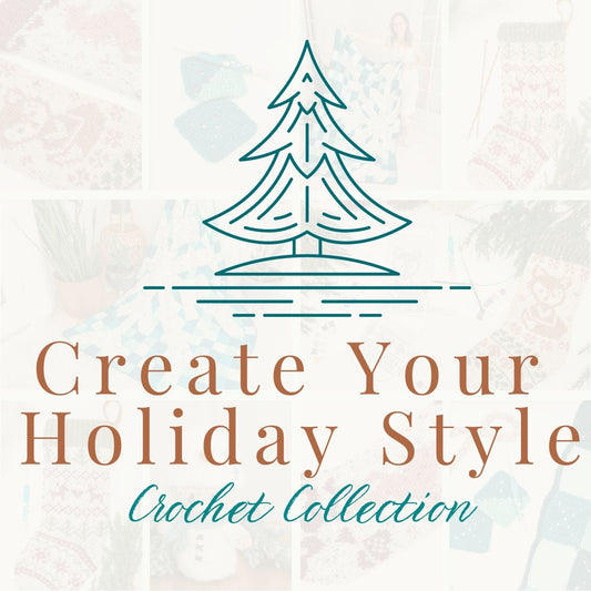 CROCHET PATTERN + VIDEO Create Your Holiday Style Crochet Course, Stocking Charts, Blanket Chart, Crochet Christmas Home Decor