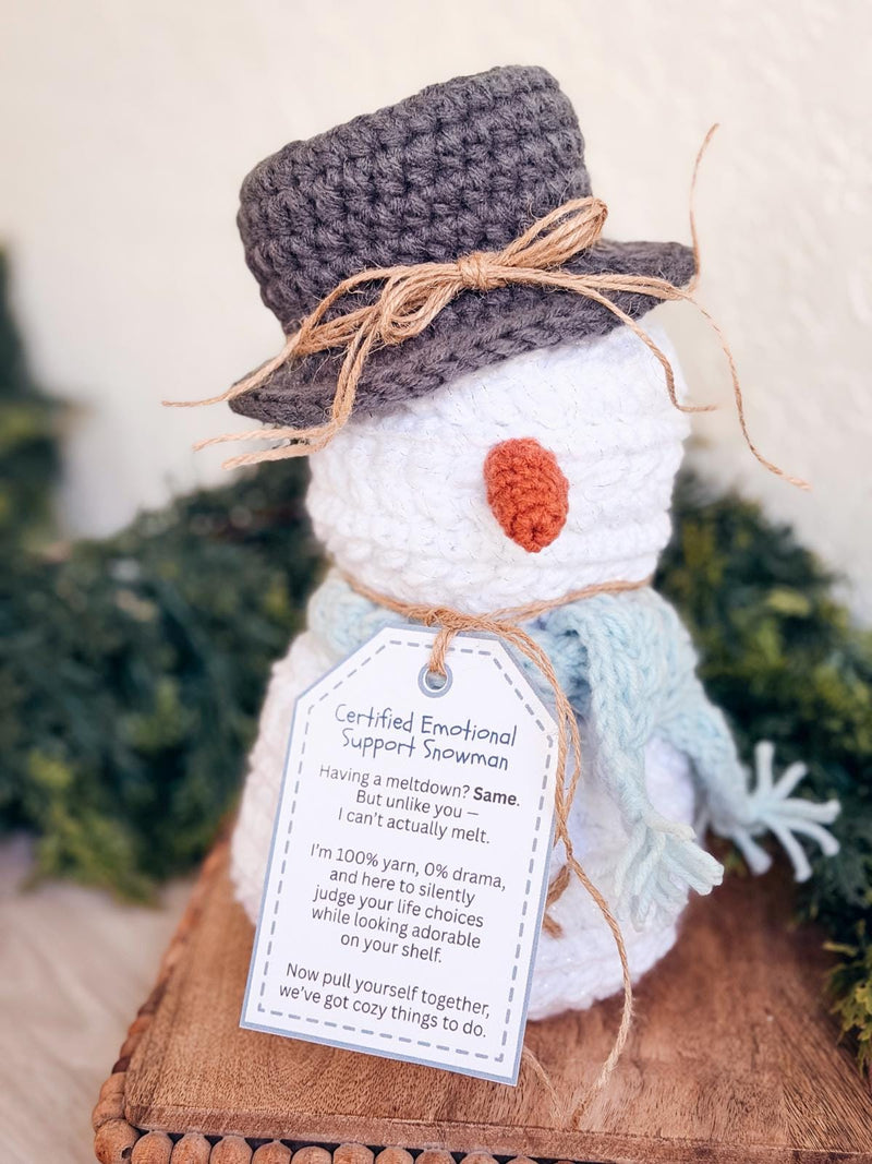 CROCHET PATTERN + VIDEO Crochet Pattern Snowman, Wheat Stitch™ Snowman Amigurumi, Holiday Decor Gift, Beginner-Friendly Winter Softie