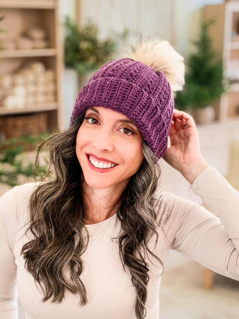 Petal Loop Crochet Beanie pattern