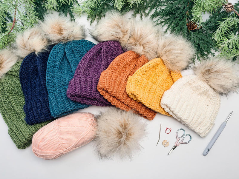 Petal Loop Crochet Beanie pattern