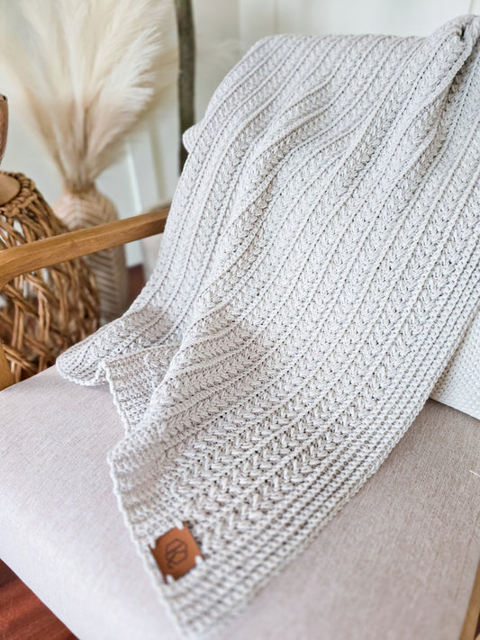 Braided Wheat Stitch™ Crochet Blanket PDF Pattern