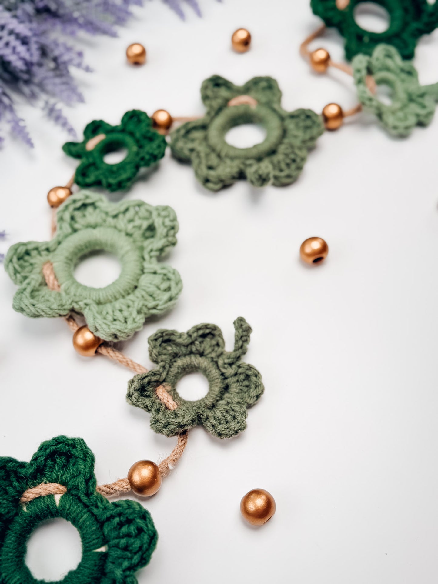 Lucky Shamrock Garland Crochet Pattern (Digital Download)