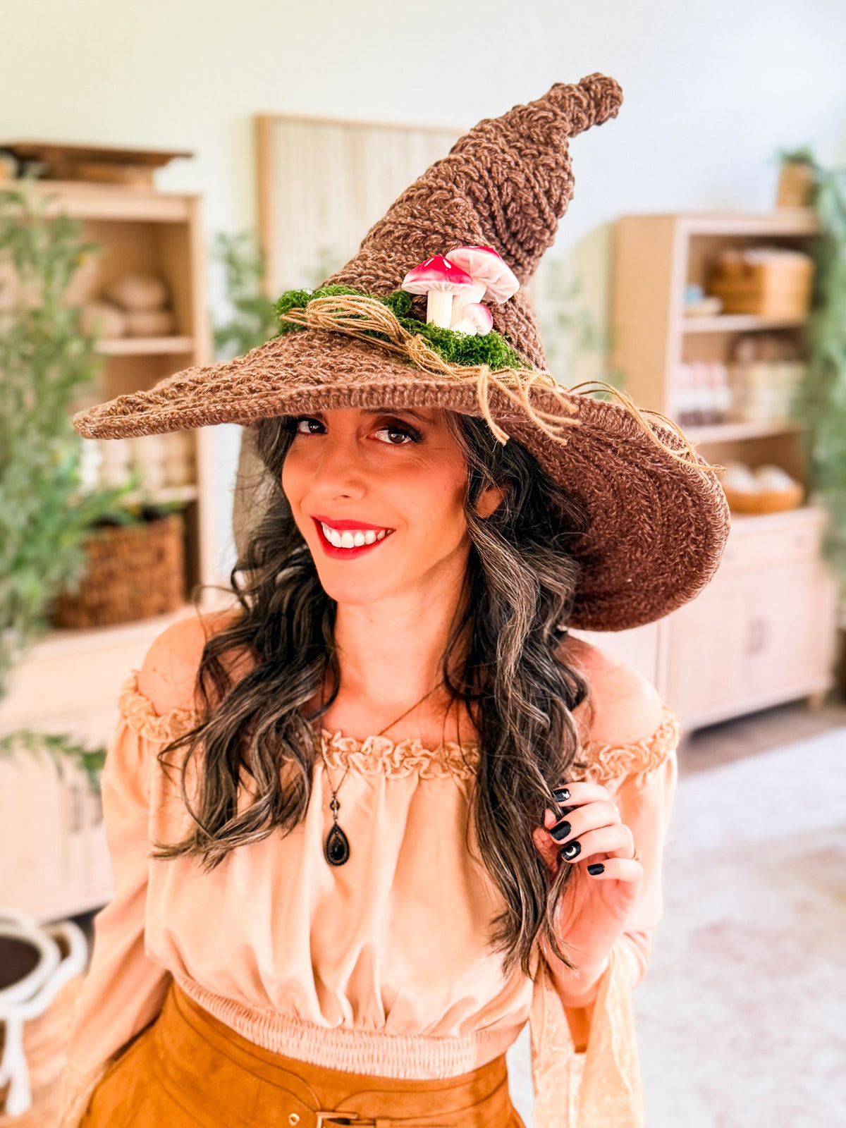 Wheat Stitch Witch Hat Crochet Pattern | 8 Sizes