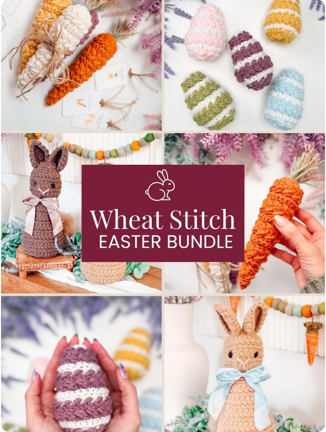 Wheat Stitch™ Easter Crochet Pattern Trio Bundle PDF