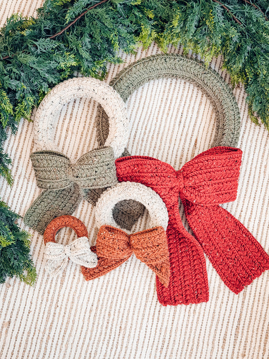 Wheat Stitch™ Wreaths Crochet Pattern in 4 Sizes