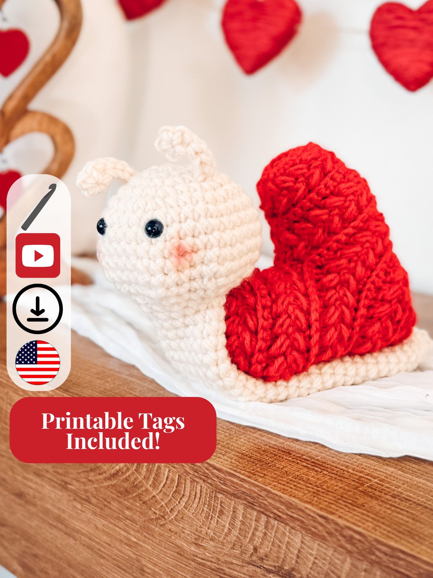 Wheat Stitch™ Snail Crochet Pattern + Step-by-Step Video Tutorial