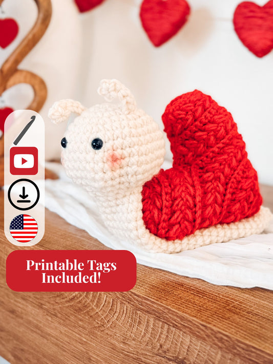 Wheat Stitch™ Snail Crochet Pattern + Step-by-Step Video Tutorial