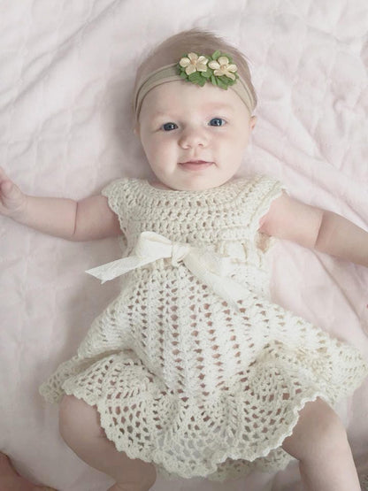 CROCHET PATTERN Sophia Heirloom Dress Crochet Pattern, Newborn to 3 months, Baptism, Blessing, Baby Gift, Beautiful Baby Dress