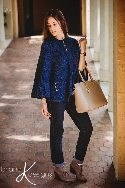 CROCHET PATTERN Crochet Posh Cape Jacket Pattern, DIY Jacket, Instant Download, Easy Crochet Pattern, Women's Fashion