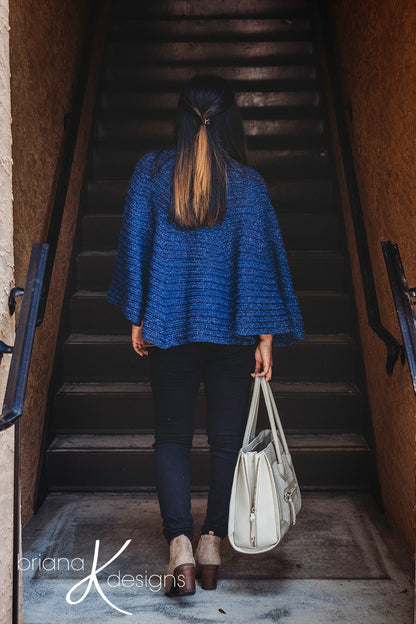 CROCHET PATTERN Crochet Posh Cape Jacket Pattern, DIY Jacket, Instant Download, Easy Crochet Pattern, Women's Fashion