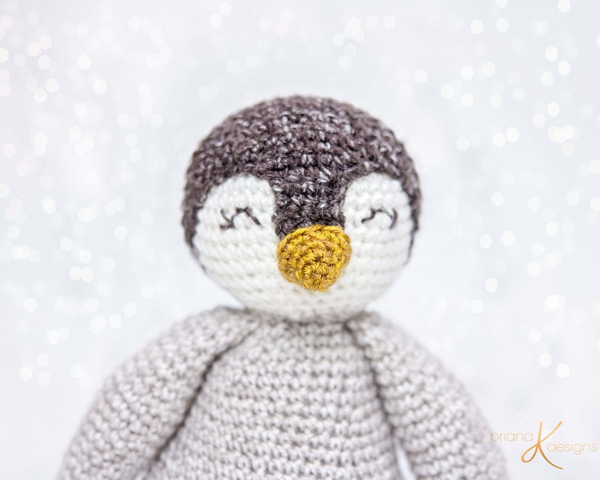 CROCHET PATTERN Penguin Crochet Buddy and Newborn Prop Instant Download, Includes instructions for stuffie buddy, bonnet, and wraps.