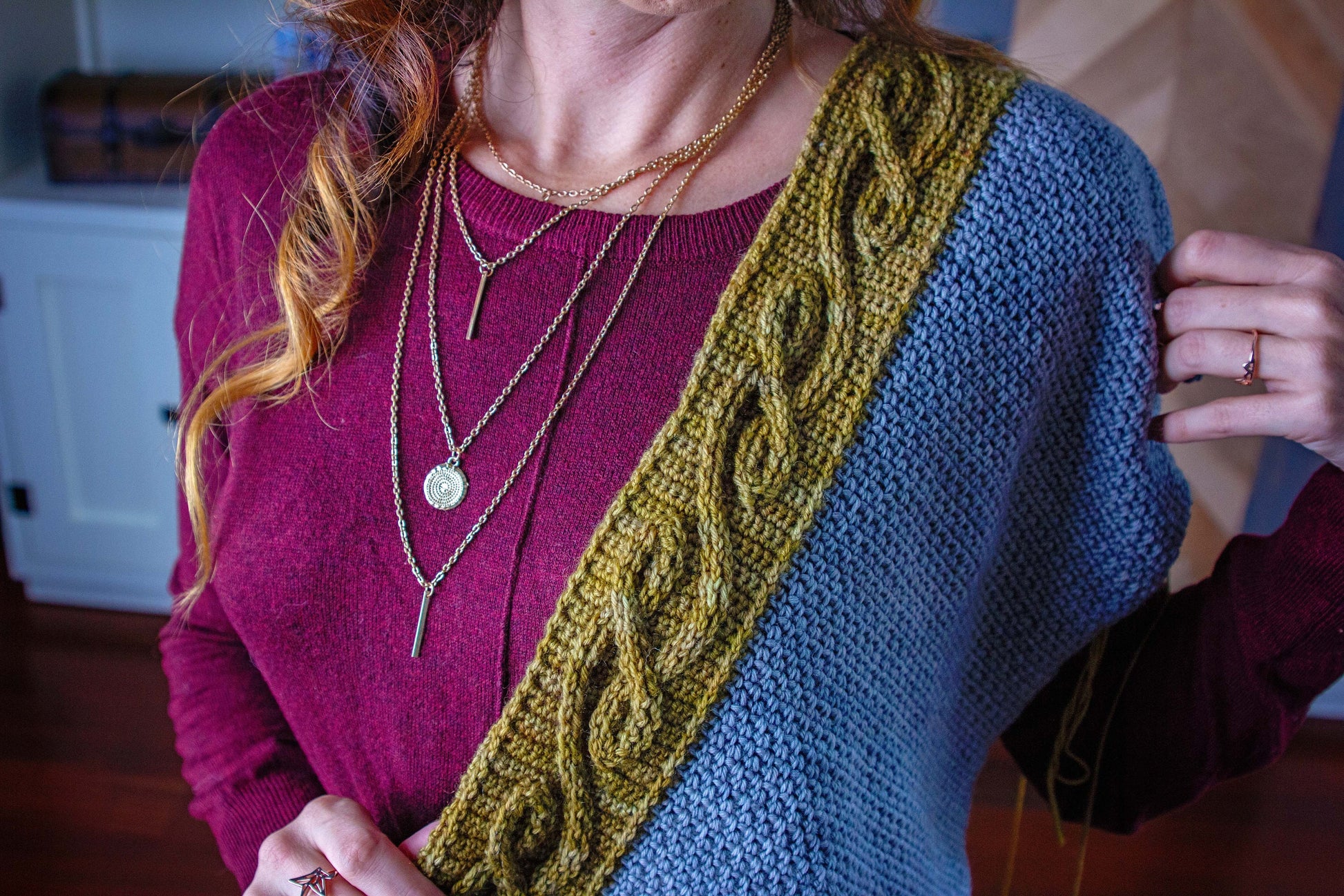 CROCHET PATTERN + VIDEO Traveling Vine Infinity Cable Crochet Shawl Instant Download Pattern, Diy Crochet Pattern, Women's Fashion & Gift