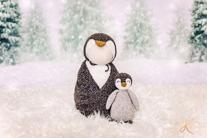 CROCHET PATTERN Penguin Crochet Buddy and Newborn Prop Instant Download, Includes instructions for stuffie buddy, bonnet, and wraps.
