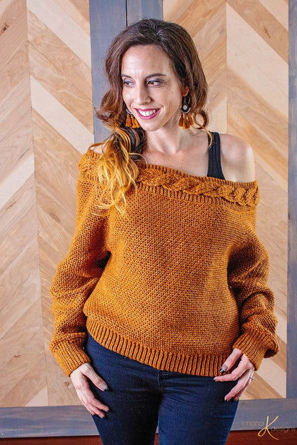 CROCHET PATTERN + VIDEO Valencia Infinity Cable Crochet Sweater Instant Download Size Small to 4x Crochet Pattern Fall & Winter Wear Fashion