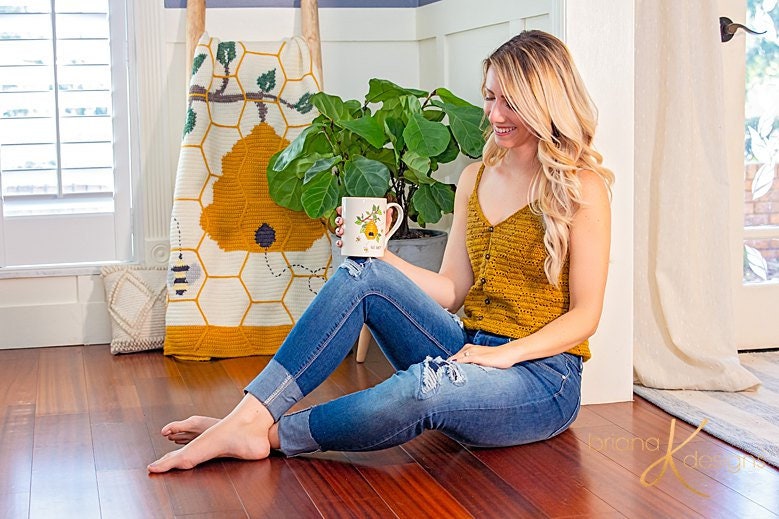 CROCHET PATTERN Honeycomb Crochet Tank Top Pattern, Size Small to 3x Crochet Pattern, Spring & Summer Women's Wear Fashion