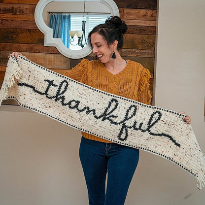 CROCHET PATTERN Thankful Crochet Table Runner Pattern Home Decor, Includes Chart, Holiday Fall Decor Crochet Pattern