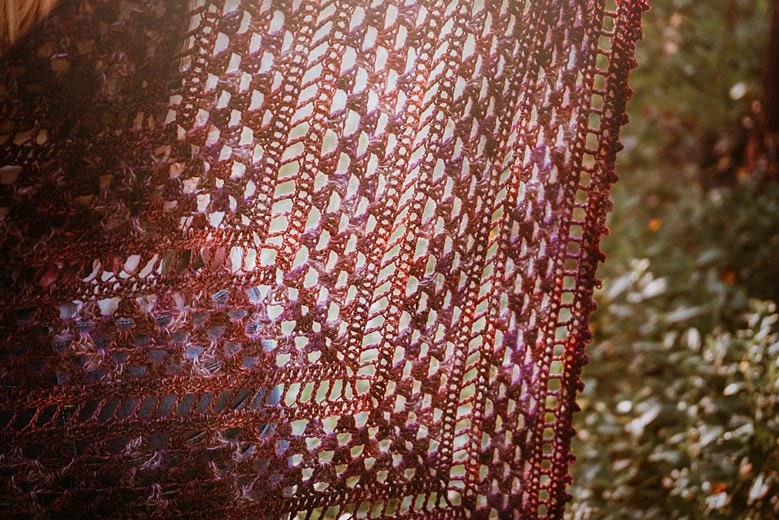 CROCHET PATTERN + VIDEO Picot Crochet Shawl Pattern, Hawthorne Tonal Hand Painted Crochet Shawl, Diy Crochet Pattern, Diy Women's Accessory