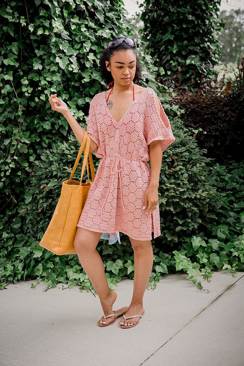 CROCHET PATTERN Hexagon Beach Summer Dress Cover-up Sun Kissed Pattern Crochet, Size Small to XL
