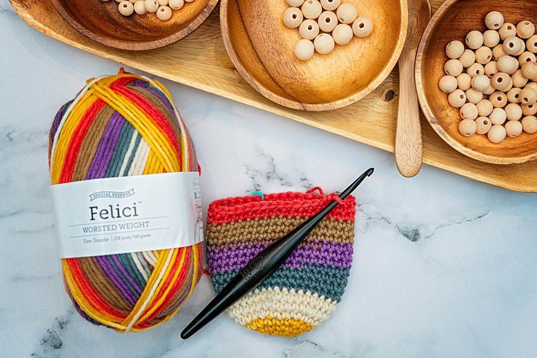 CROCHET PATTERN + VIDEO Felici Beginner Crochet Sock Pattern, Easy to follow crochet pattern footwear fashion, self-striping yarn