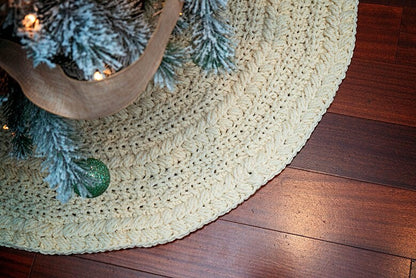 CROCHET PATTERN + VIDEO Wreath Tree Skirt Crochet Pattern, Home Decor, Holiday Crochet Decor Pattern, Christmas Home Decor