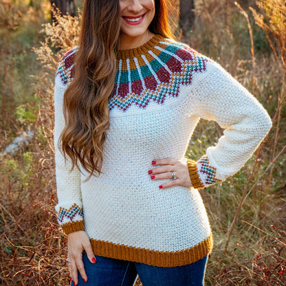 CROCHET PATTERN + VIDEO Traveler Fair Isle Crochet Sweater, xs to 5x sizes, Pullover Crochet Colorwork Pattern, Video Tutorial Incl.