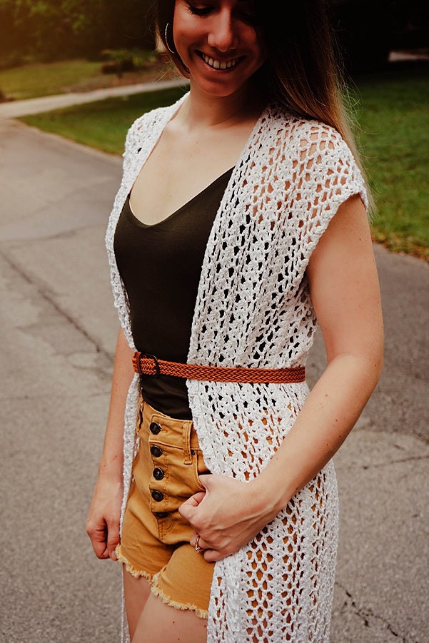 Long Summer Duster crochet pattern photo 2