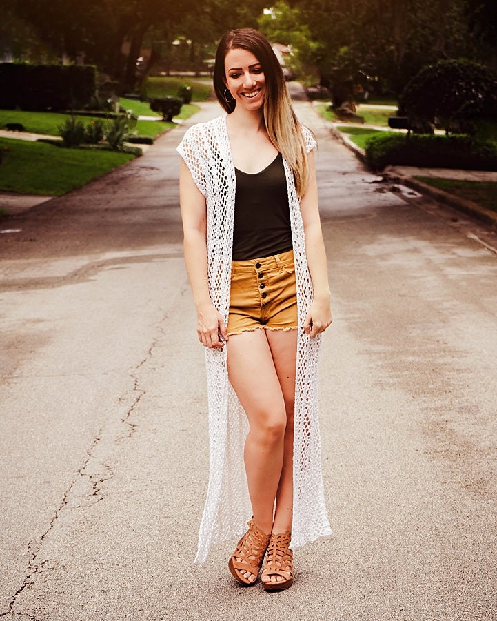 Long Summer Duster crochet pattern photo 7