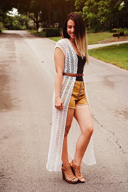 Long Summer Duster crochet pattern photo 3