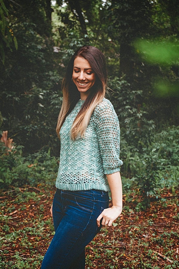CROCHET PATTERN + VIDEO Muse Summer Crochet Lace Top Pattern, Size xs to 5X Crochet Pattern, Spring & Summer Women's Wear Fashion