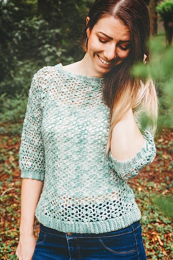 CROCHET PATTERN + VIDEO Muse Summer Crochet Lace Top Pattern, Size xs to 5X Crochet Pattern, Spring & Summer Women's Wear Fashion