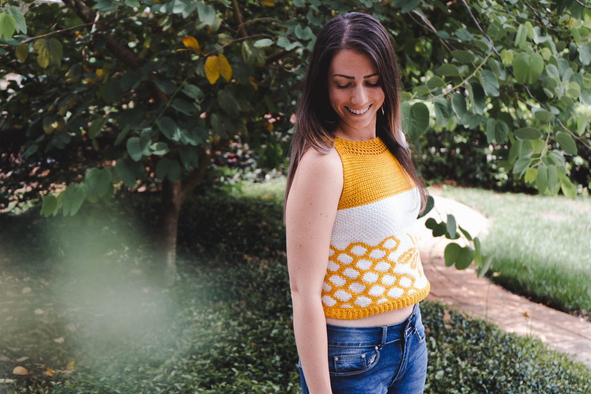 CROCHET PATTERN + VIDEO Queen Bee Crochet Tank Top Pattern, Size xxs to 5x Crochet Pattern, Spring & Summer Women's Wear Fashion