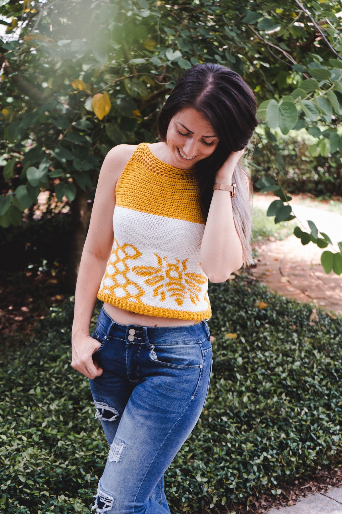 CROCHET PATTERN + VIDEO Queen Bee Crochet Tank Top Pattern, Size xxs to 5x Crochet Pattern, Spring & Summer Women's Wear Fashion
