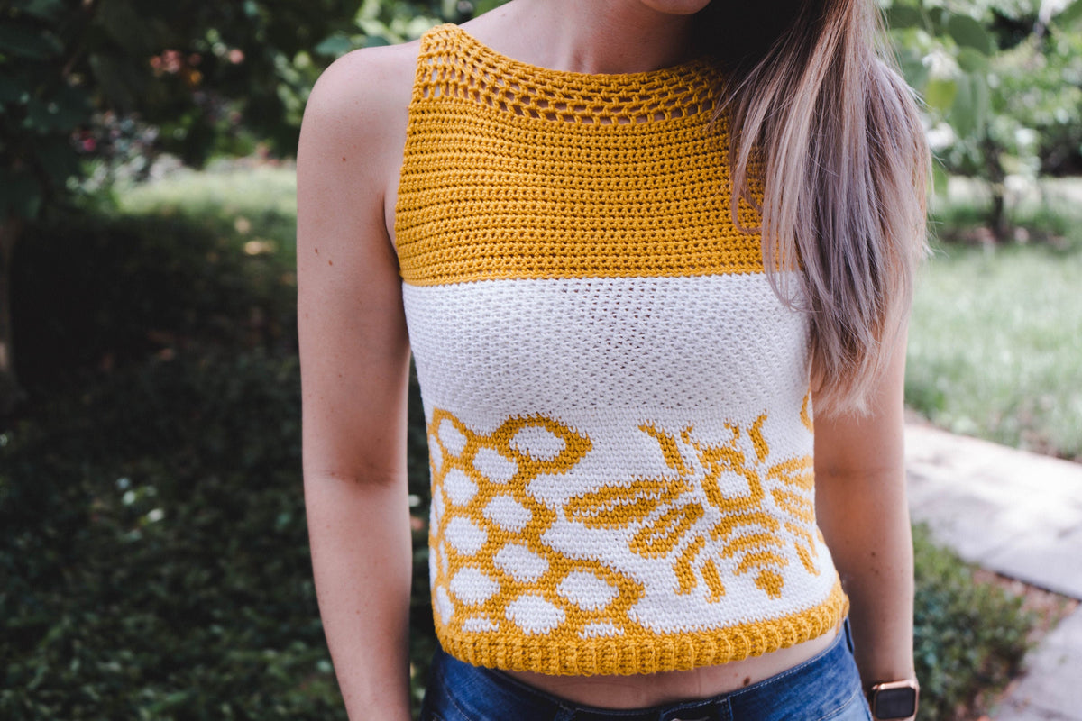 CROCHET PATTERN + VIDEO Queen Bee Crochet Tank Top Pattern, Size xxs to 5x Crochet Pattern, Spring & Summer Women's Wear Fashion