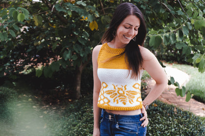 CROCHET PATTERN + VIDEO Queen Bee Crochet Tank Top Pattern, Size xxs to 5x Crochet Pattern, Spring & Summer Women's Wear Fashion