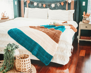 CROCHET PATTERN + VIDEO Sanibel Crochet Blanket, Home Decor, Crochet Video Tutorial Included, Diy Crochet Blanket