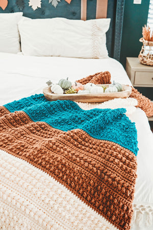 CROCHET PATTERN + VIDEO Sanibel Crochet Blanket, Home Decor, Crochet Video Tutorial Included, Diy Crochet Blanket