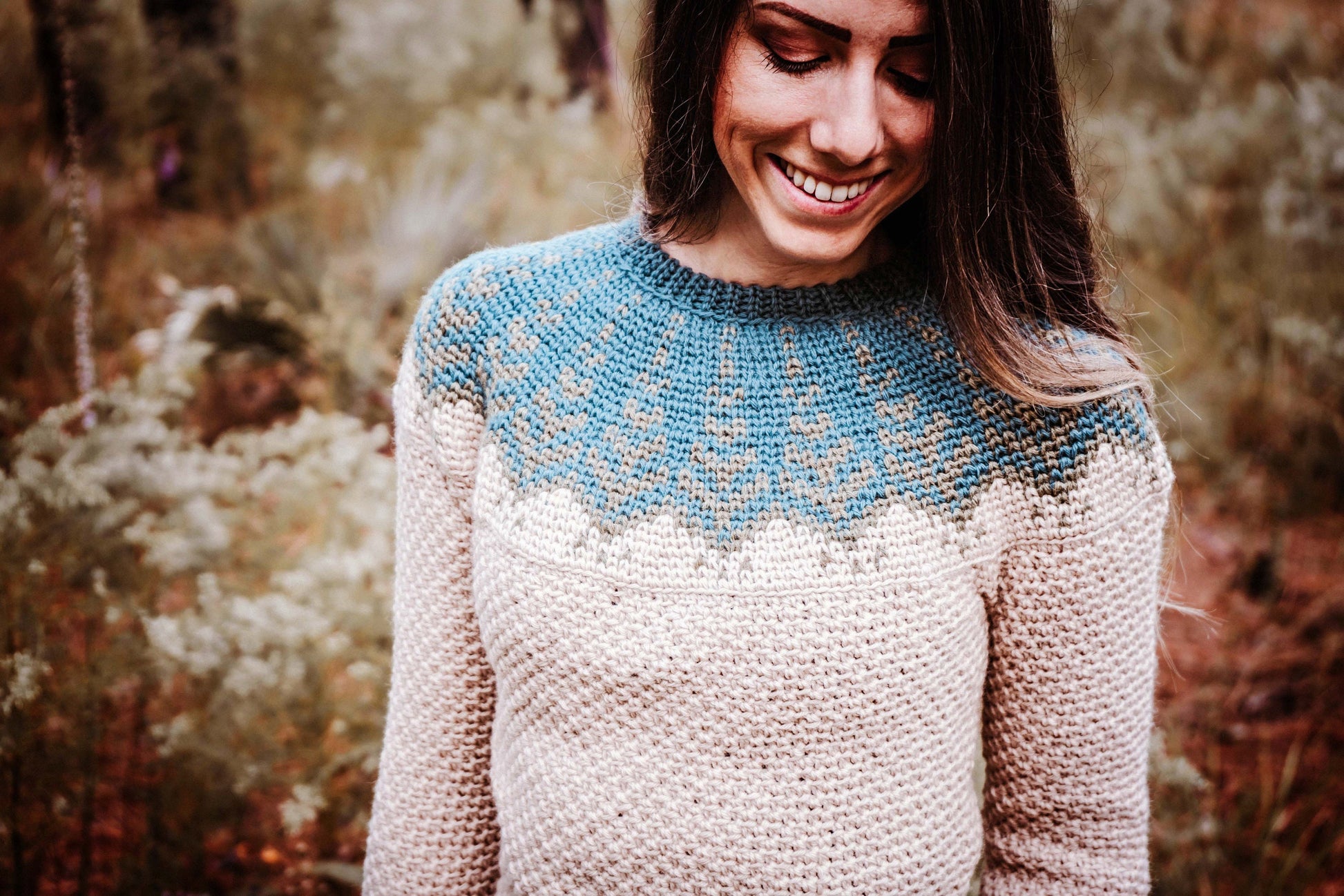 CROCHET PATTERN + VIDEO Cozy Fair Isle Pine Crochet Sweater Pattern with Charts, xs-5X Sizes, Winter Pullover Crochet Pattern Colorwork
