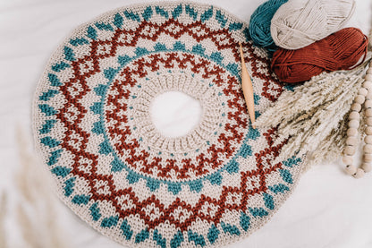 CROCHET PATTERN + VIDEO Arizona Fair Isle Crochet Sweater Dress, xs-5x sizes, Pullover Crochet Colorwork Pattern, Video Tutorial Incl.