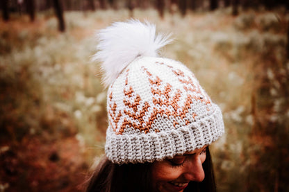 CROCHET PATTERN + VIDEO Pine Fair Isle Hat Pattern, Baby to Adult Men's Sizes, Top Down Colorwork Pattern, Crochet Beanie Colorwork